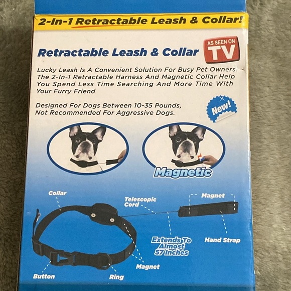 Lucky Leash 2-in-1 Retractable Leash & Collar - Picture 2 of 2